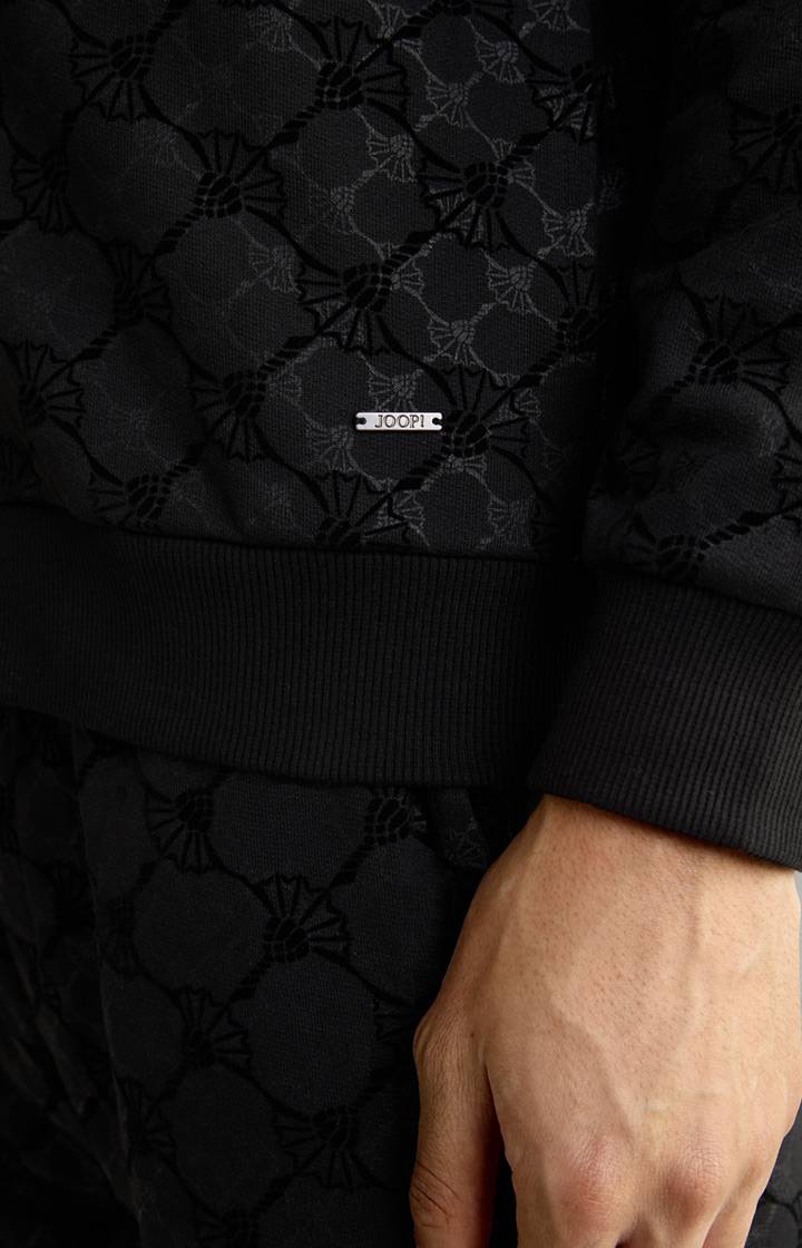 Joop Cornflower-Sweatjacke Thierry in Schwarz gemustert Große Rabatte