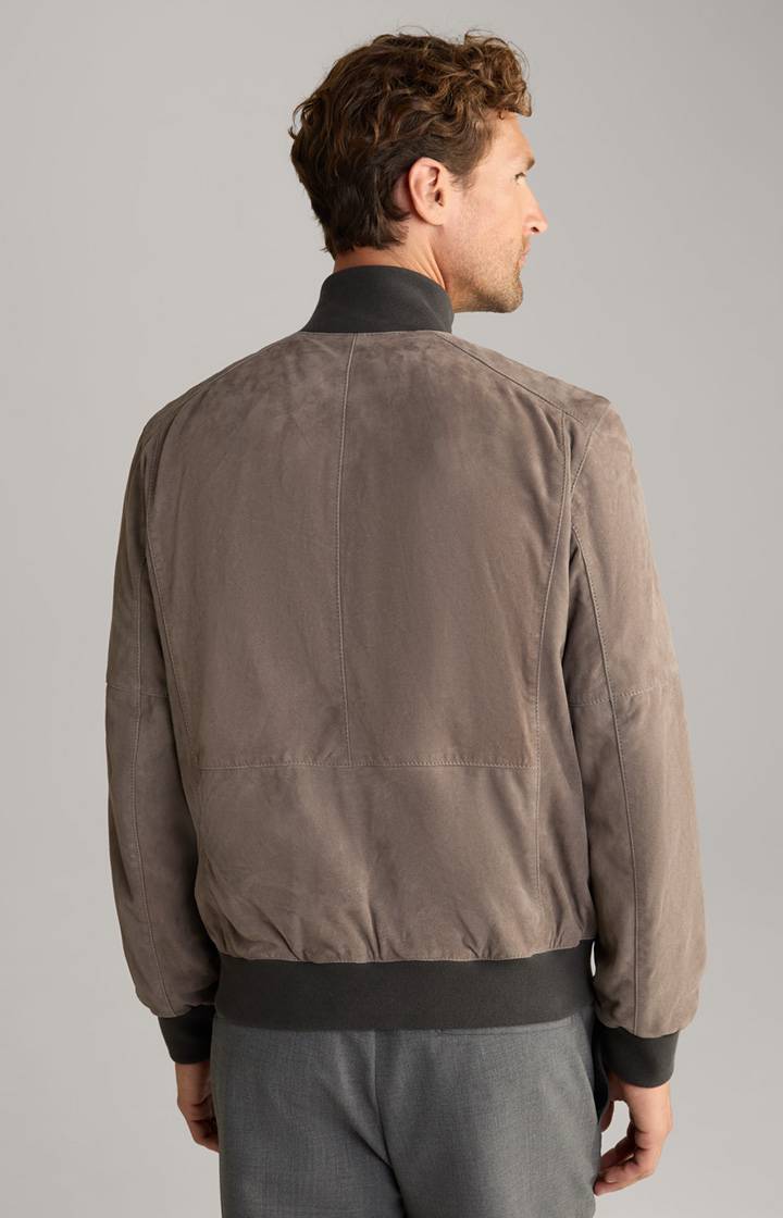 Joop Veloursleder-Blouson Toros in Grau Sonderangebote
