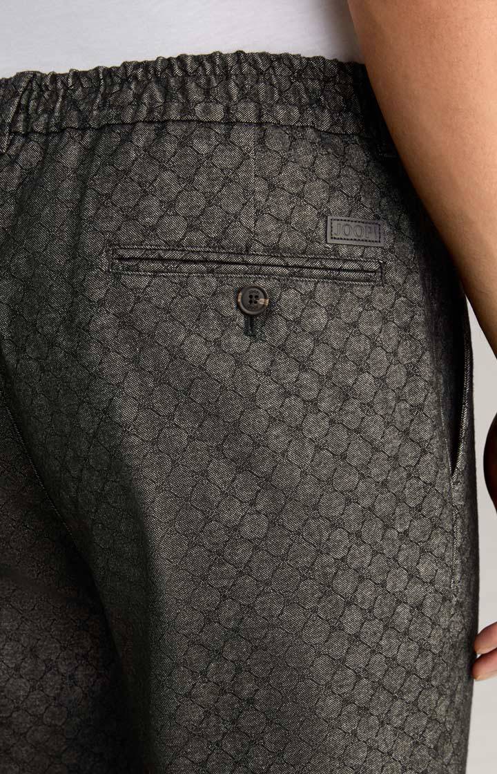 Joop Cornflower Bundfaltenhose Lester in Anthrazit gemustert Begrenzt auf 3 Tage