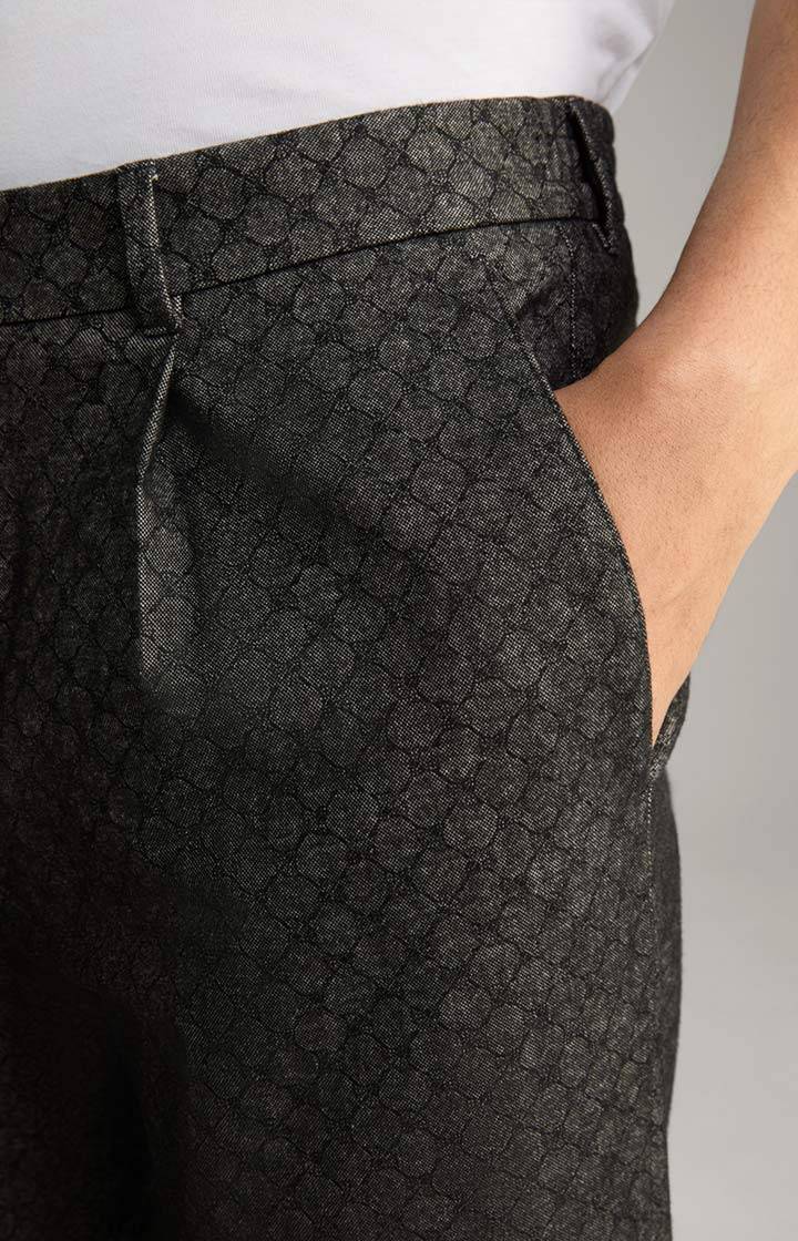 Joop Cornflower Bundfaltenhose Lester in Anthrazit gemustert Begrenzt auf 3 Tage