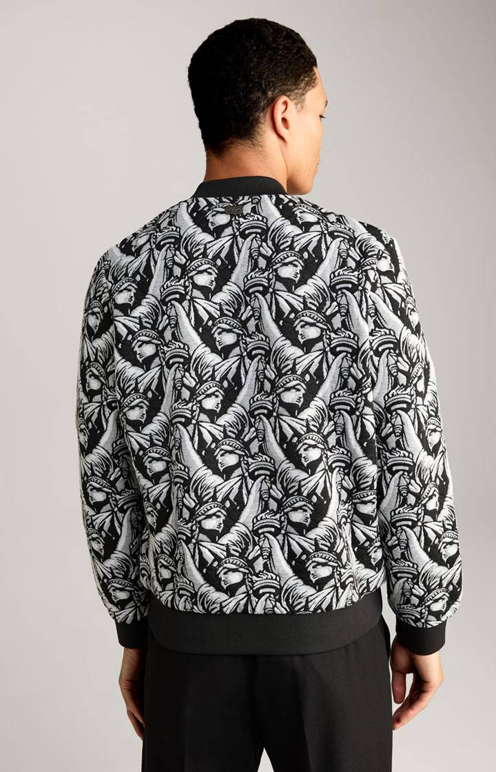 Joop Jacquard-Blouson Danger in Schwarz gemustert Speichern exportieren