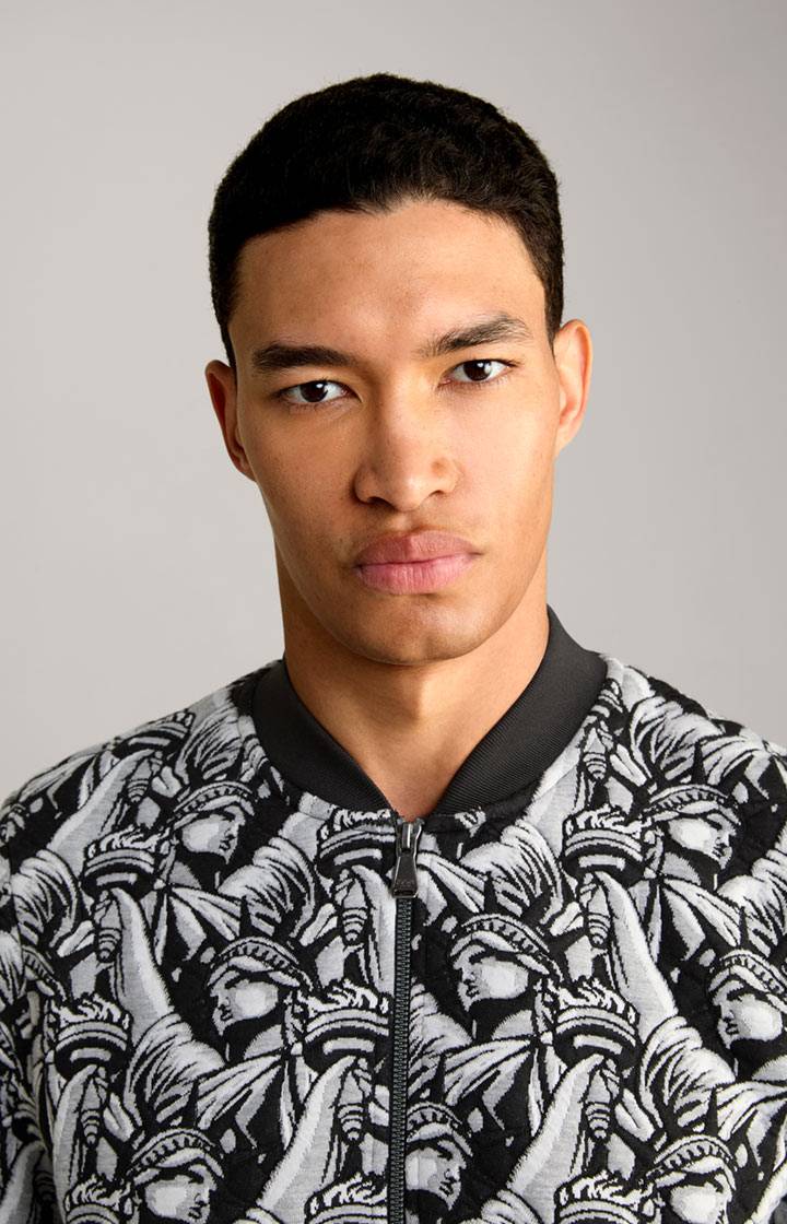 Joop Jacquard-Blouson Danger in Schwarz gemustert Speichern exportieren