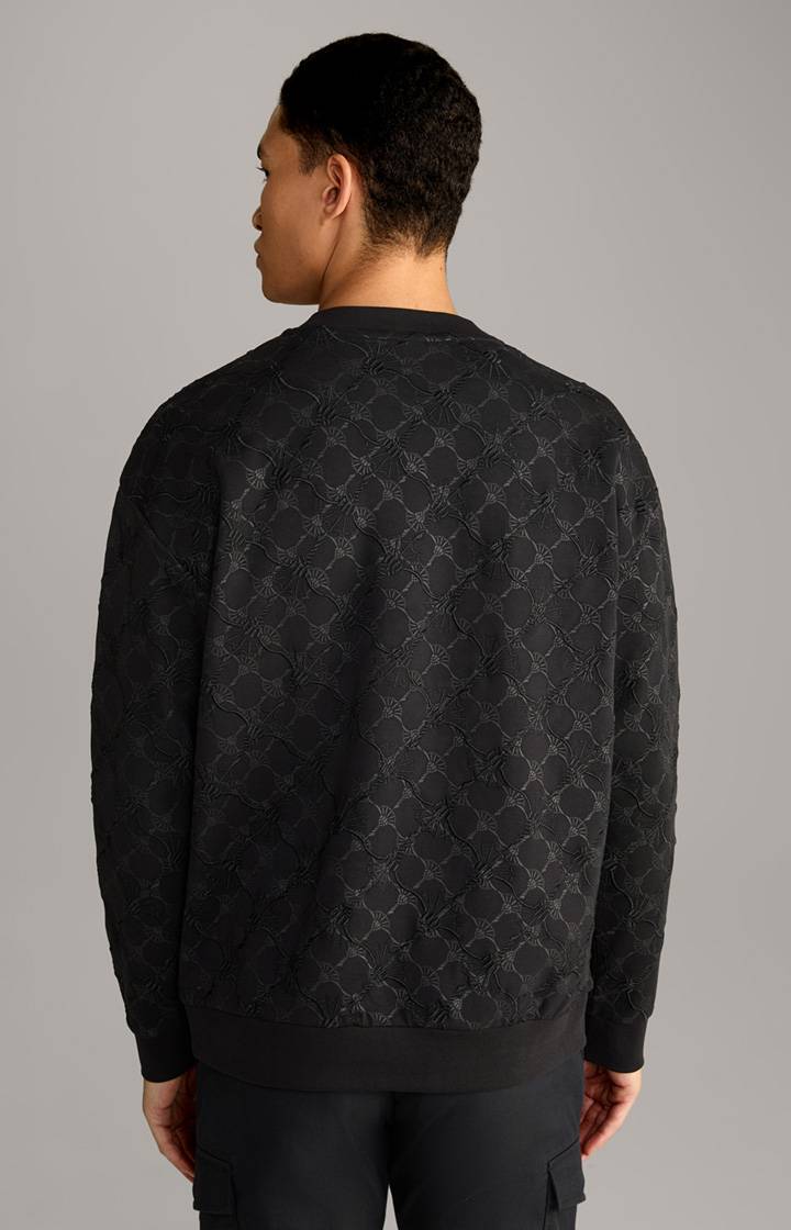 Joop Cornflower-Sweatshirt Cortez in Schwarz gemustert Auslauf