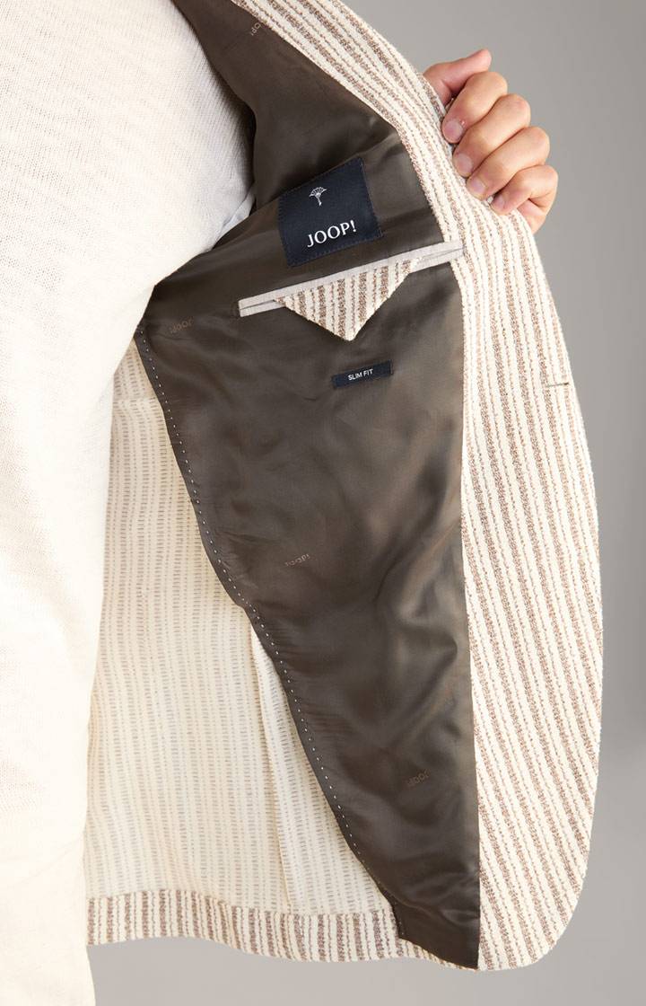 Joop Strick-Sakko Hedvin in Hellbeige gestreift Muttertagsangebot