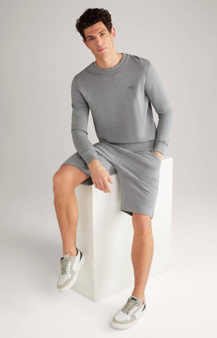 Joop Baumwoll-Sweat-Shorts Santo in Grau meliert Rabatte dieses Monats