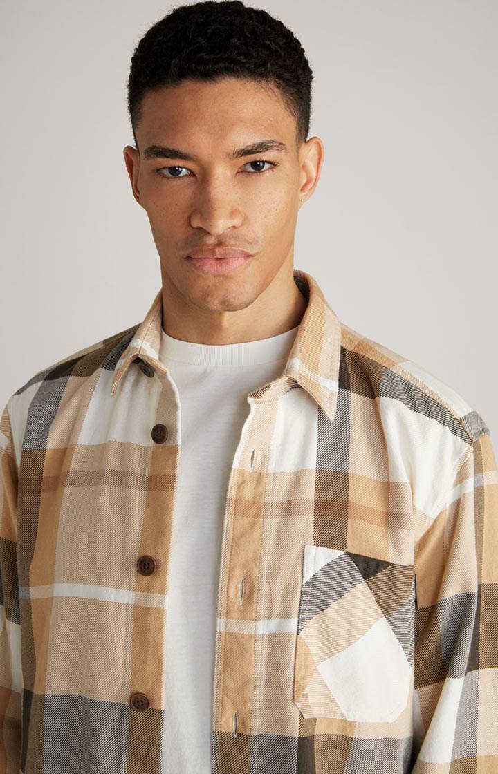 Joop Hemd Harvi in Beige kariert Online Shopping
