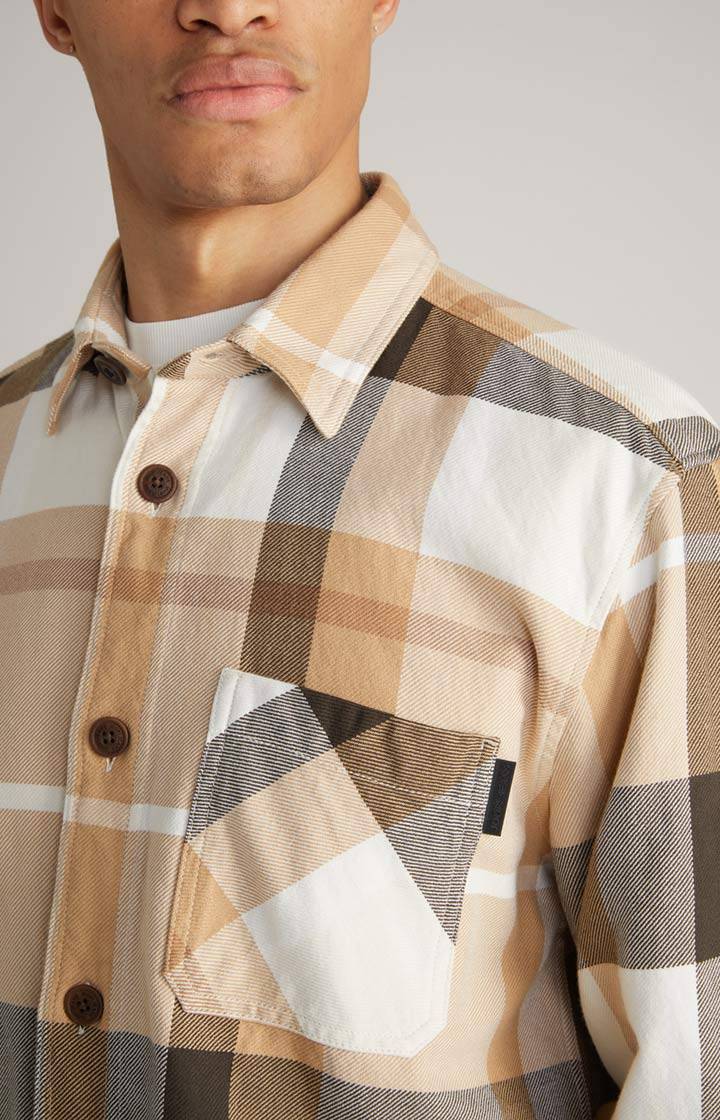 Joop Hemd Harvi in Beige kariert Online Shopping