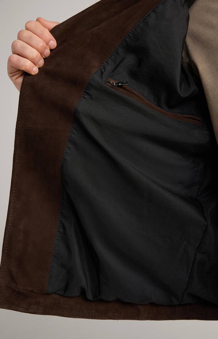 Joop Velours-Lederjacke Lezy in Dunkelbraun Exklusive Angebote