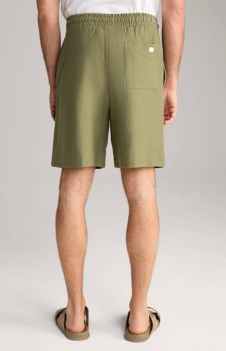 Joop Baumwoll-Shorts Damiano in Oliv strukturiert Große Rabatte