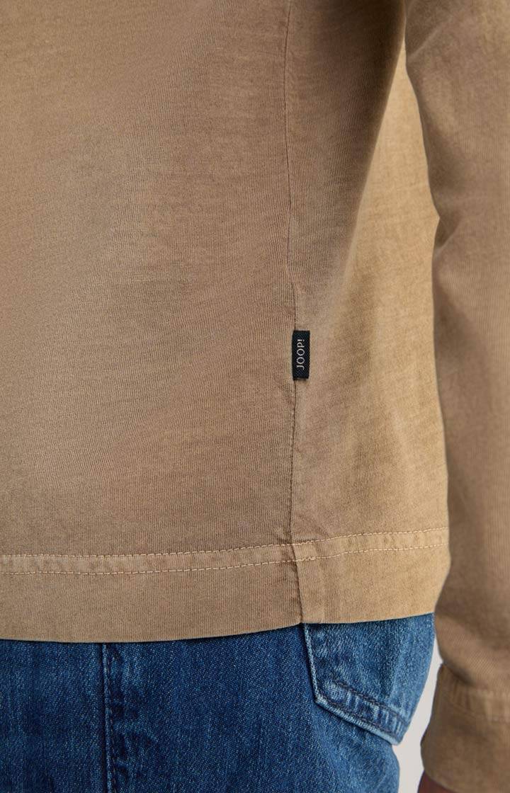Joop Baumwoll-Langarmshirt Carlito in Hellbraun Saisonale Angebote