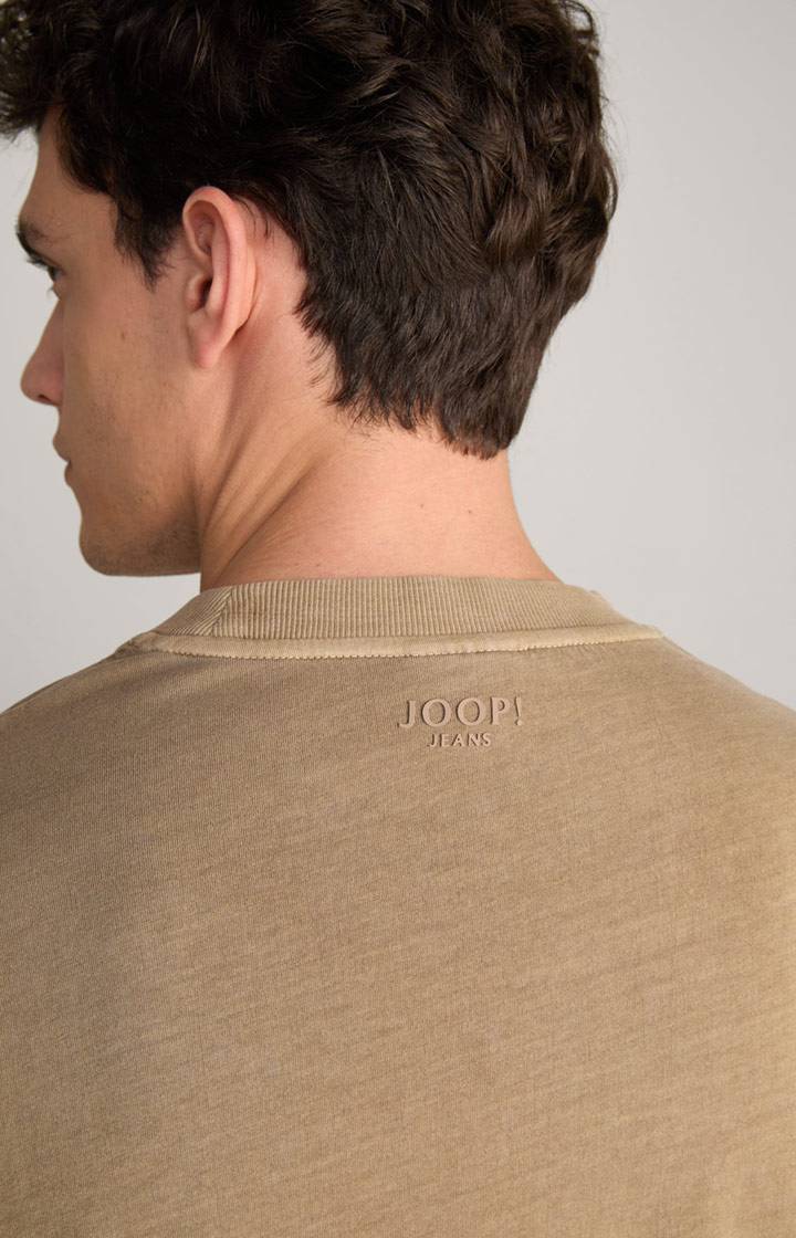 Joop Baumwoll-Langarmshirt Carlito in Hellbraun Saisonale Angebote
