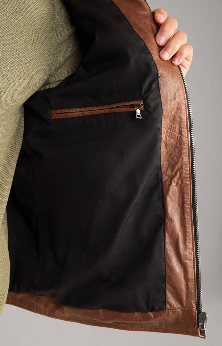 Joop Lederjacke Lif in Braun Räumungsverkauf