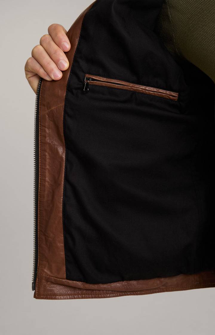Joop Lederjacke Lif in Braun Räumungsverkauf