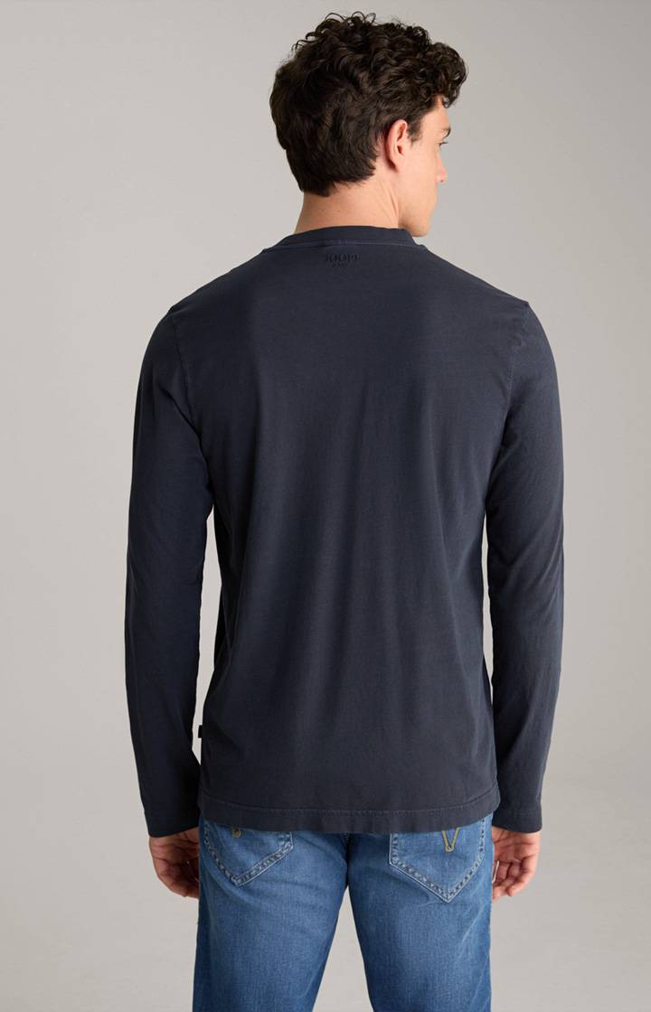 Joop Baumwoll-Langarmshirt Carlito in Navy Letzter Tag