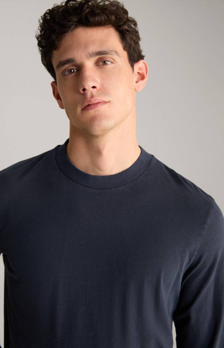 Joop Baumwoll-Langarmshirt Carlito in Navy Letzter Tag