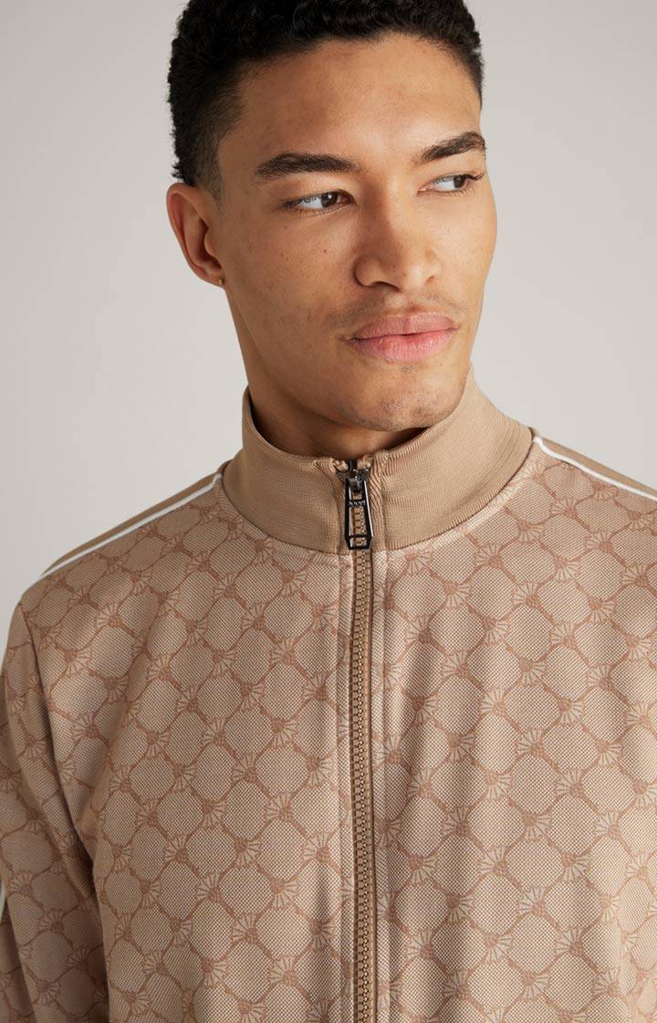 Joop Cornflower-Sweatjacke Tayfun in Beige gemustert Online Shopping