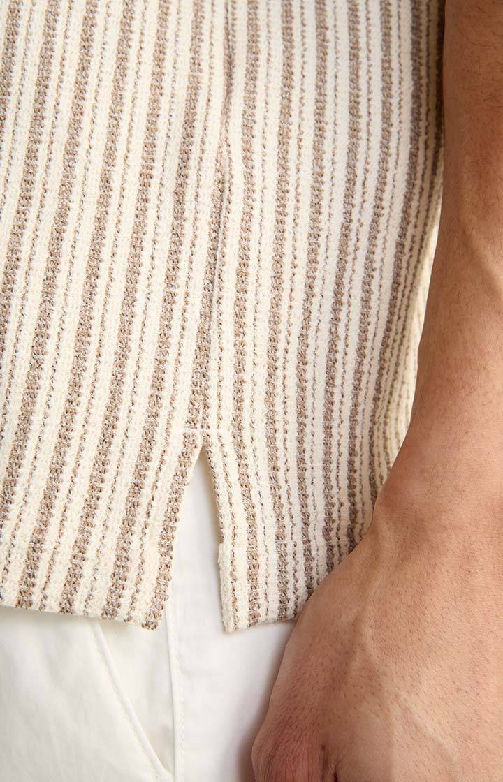 Joop Strick-Hemd Kawi in Beige gestreift Valentinstagsangebot