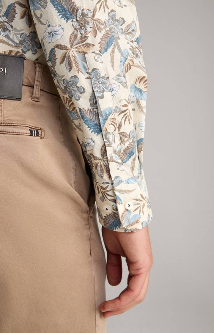 Joop Hemd Pai in Hellbeige/Blau gemustert Saisonale Angebote