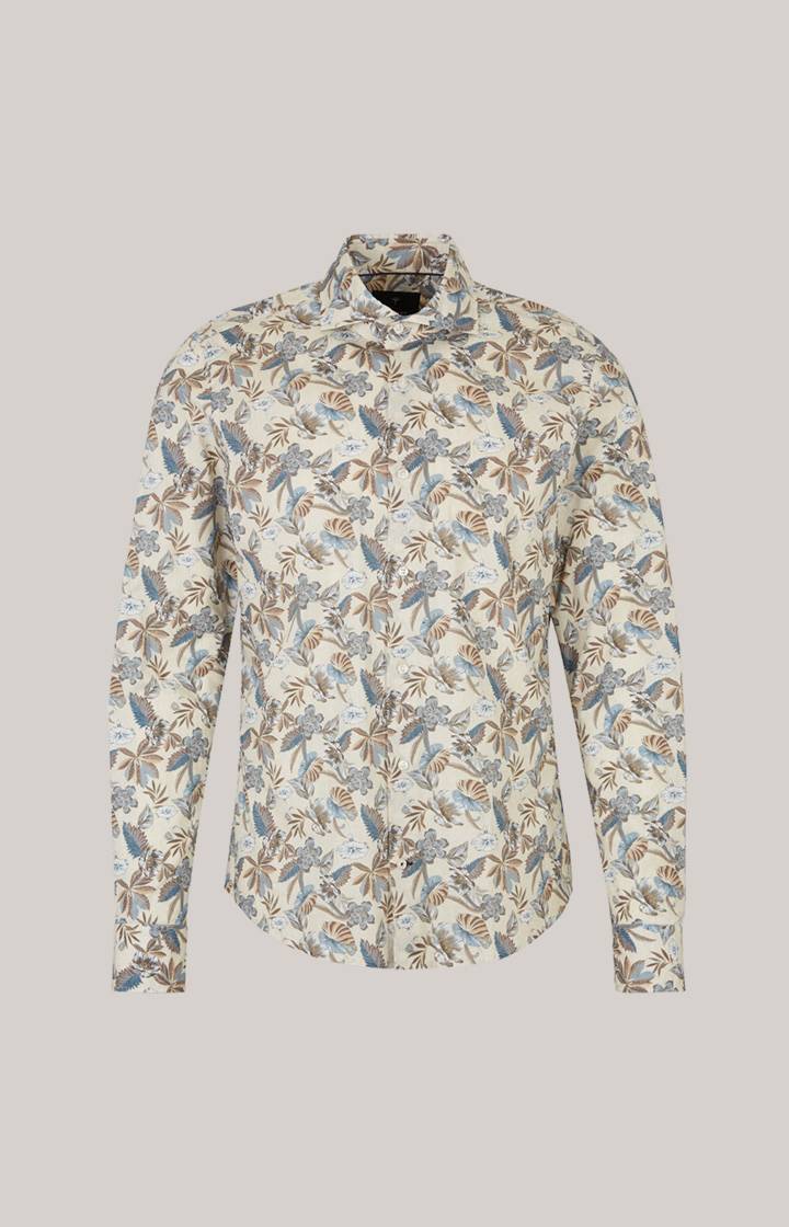 Joop Hemd Pai in Hellbeige/Blau gemustert Saisonale Angebote