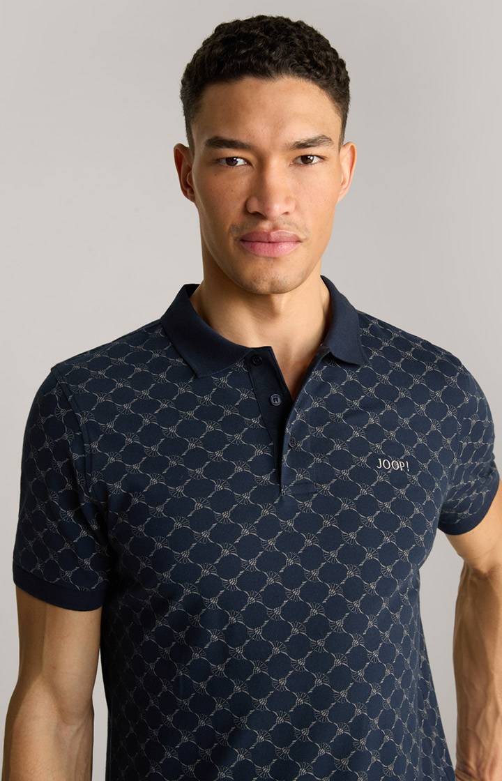 Joop Cornflower Poloshirt Paigam in Navy gemustert Tiefpreis