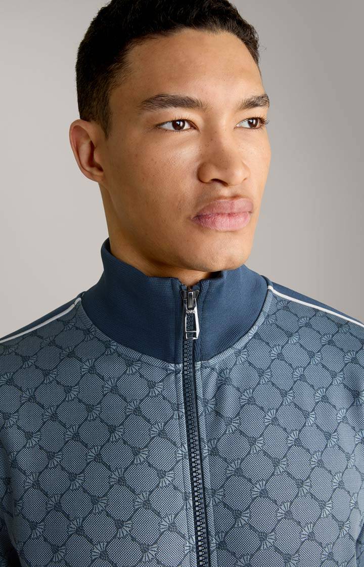 Joop Cornflower-Sweatjacke Tayfun in Blau gemustert Neueste Stile