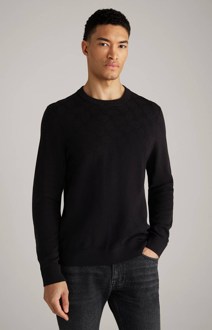 Joop Cornflower-Pullover Ravon in Schwarz gemustert Discount Store für neue Produkte