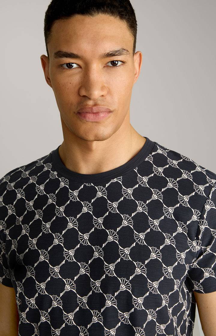 Joop Cornflower-T-Shirt Tyron in Navy gemustert Speichern exportieren