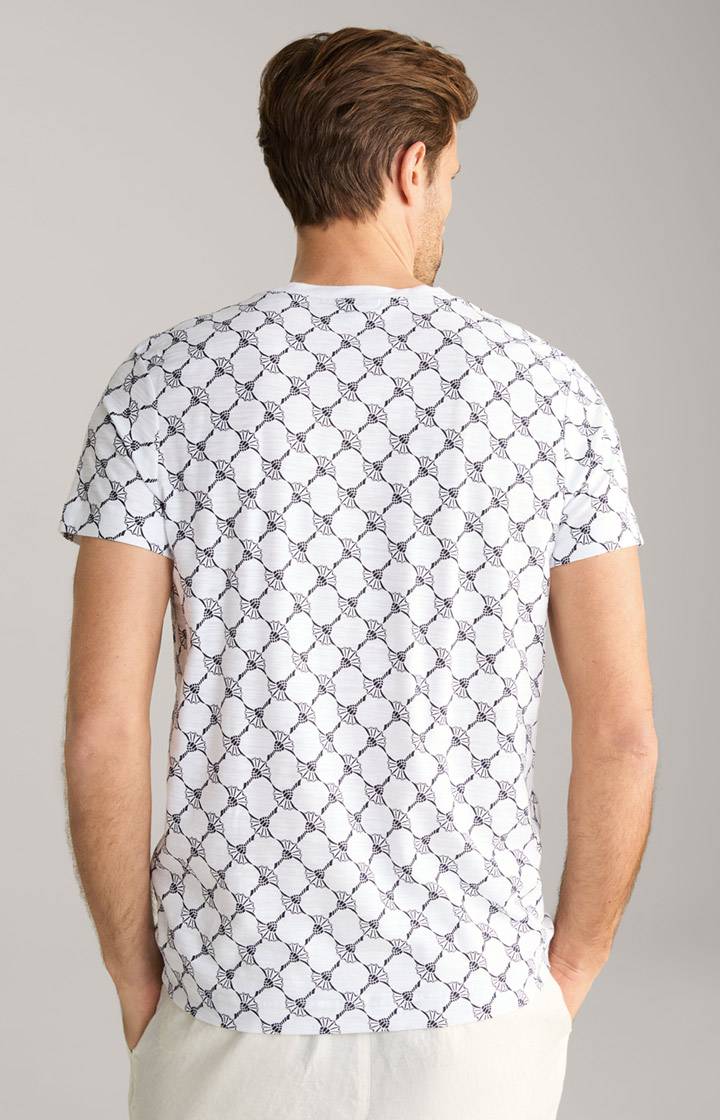 Joop Cornflower-T-Shirt Tyron in Weiß gemustert Outlet