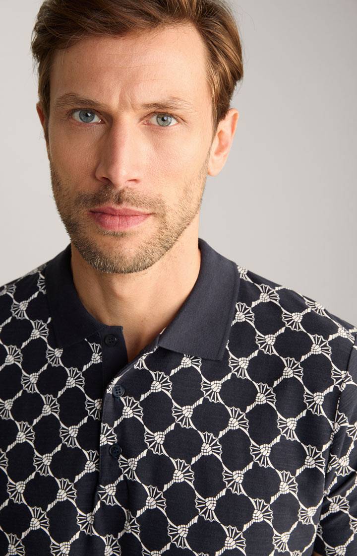 Joop Cornflower-Poloshirt Thilo in Navy gemustert Angebote
