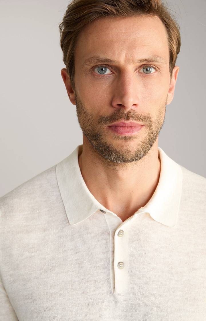 Joop Leinenmix-Poloshirt Malioso in Offwhite Sonderangebote