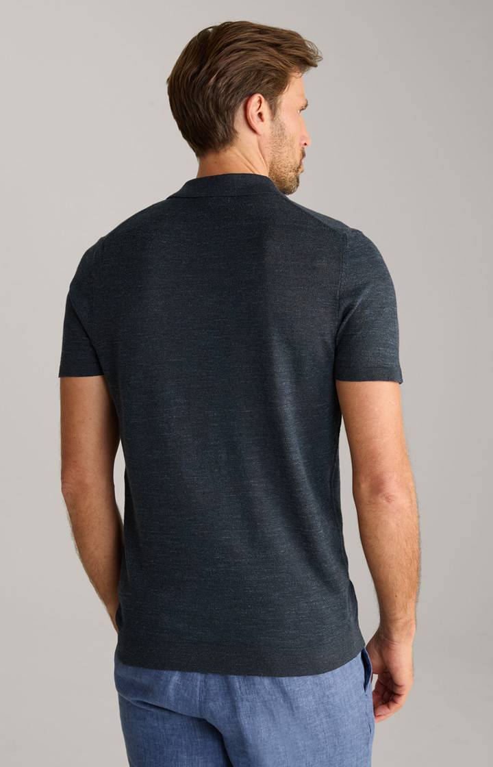 Joop Leinenmix-Poloshirt Malioso in Navy JETZT KAUFEN