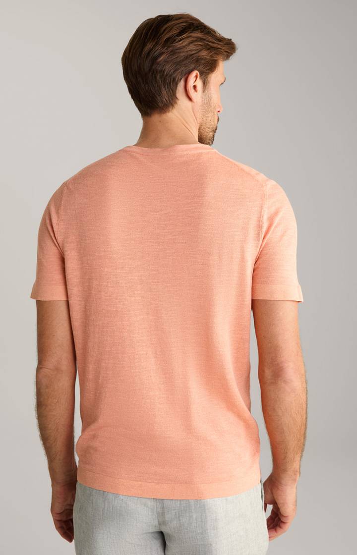 Joop Leinenmix-T-Shirt Maroso in Orange Zeitbegrenzte Promotion