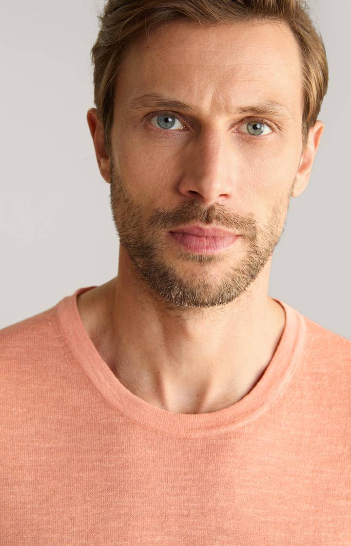 Joop Leinenmix-T-Shirt Maroso in Orange Zeitbegrenzte Promotion