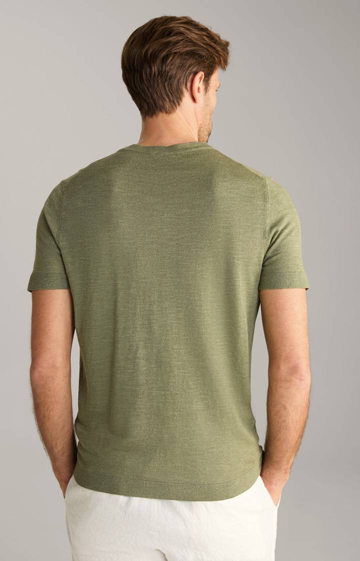 Joop Leinenmix-T-Shirt Maroso in Oliv Nur für heute