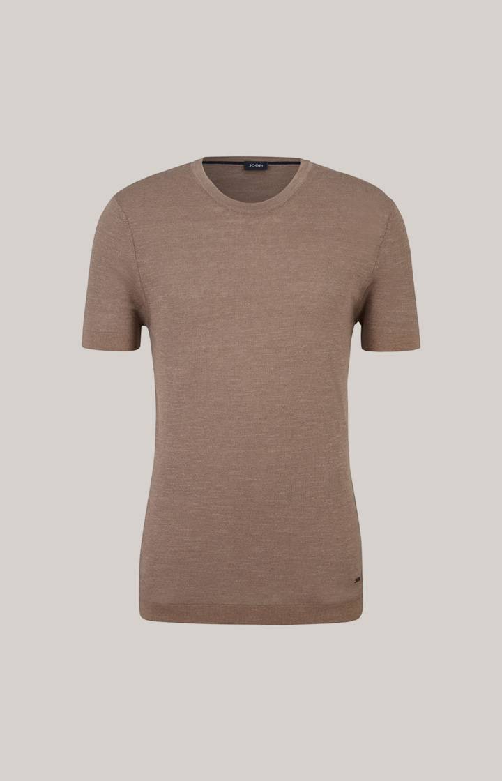 Joop Leinenmix-T-Shirt Maroso in Braun Kostenloser Versand international