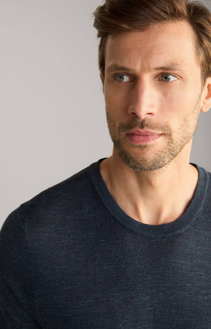 Joop Leinenmix-T-Shirt Maroso in Dunkelblau Black Friday Preise