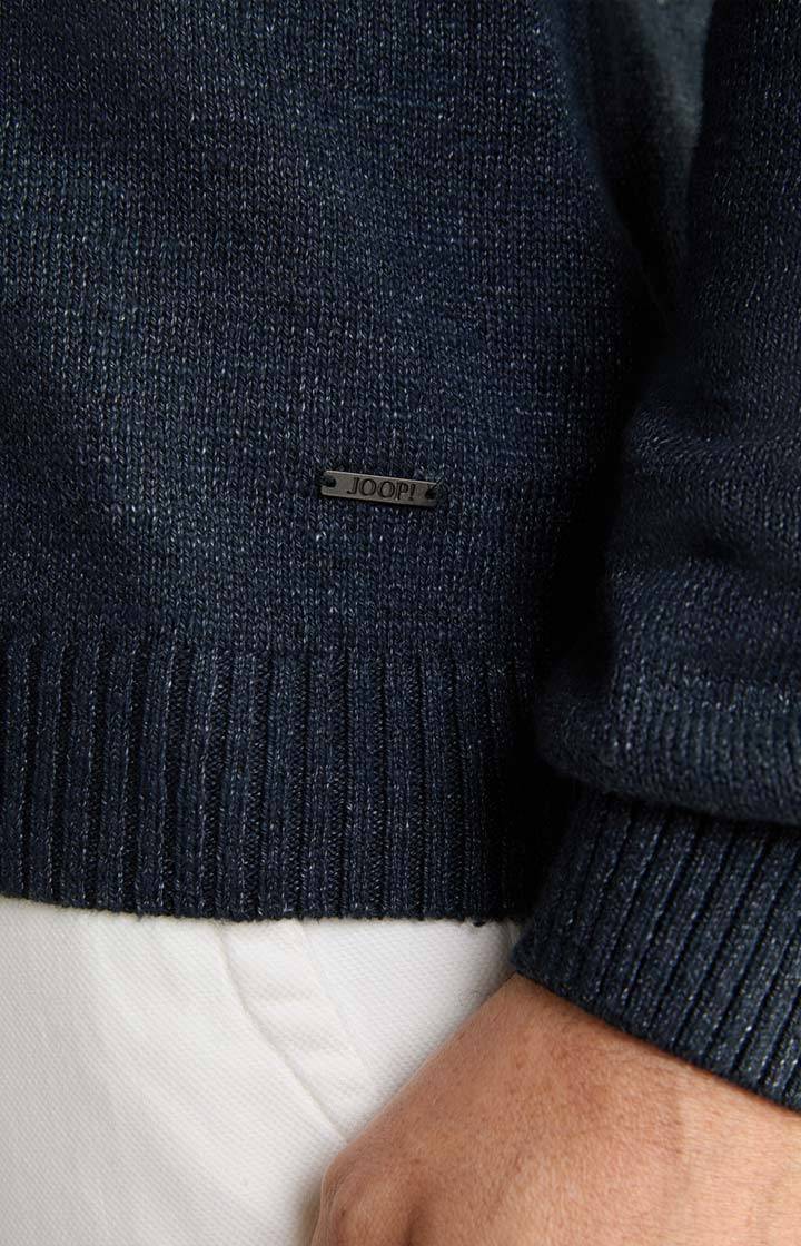 Joop Leinenmix-Pullover Mendor in Navy Im Verkauf