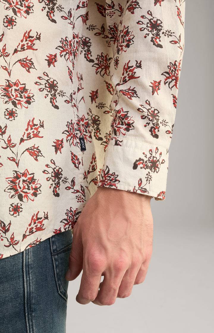 Joop Baumwoll-Hemd Hanson in Beige gemustert Outlet