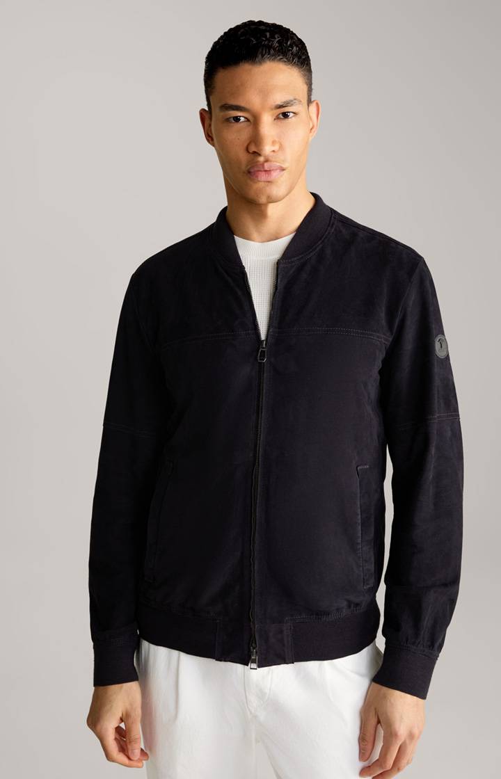 Joop Ziegenvelours-Lederjacke Pios in Navy Bestseller