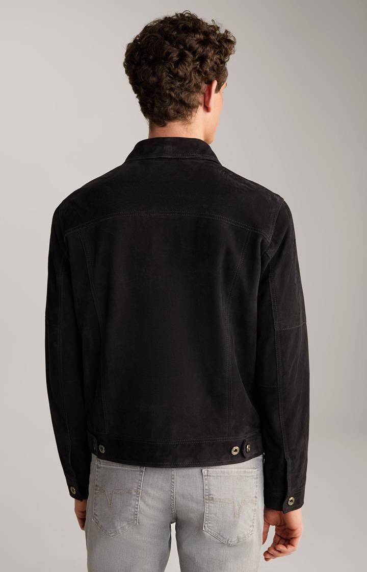 Joop Velours-Lederjacke Jean in Navy Tägliche Deals