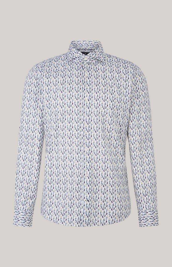 Joop Hemd Pai in Blau/Gelb gemustert Black Friday Preise