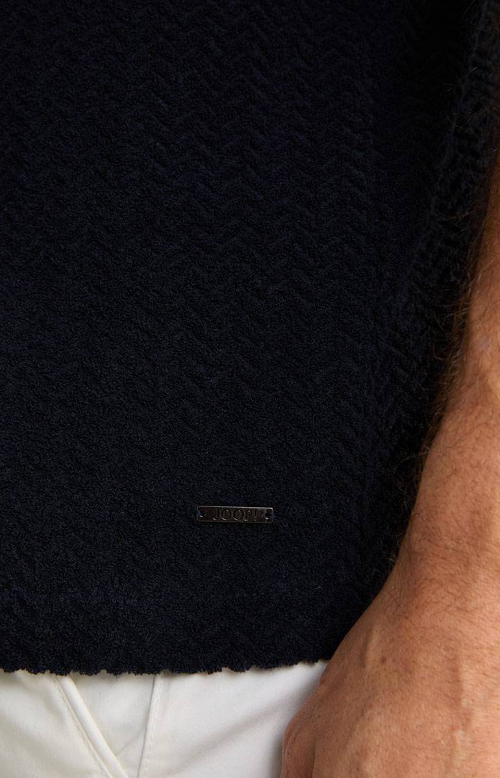 Joop Frottee-Polohemd Piero in Navy strukturiert Black Friday