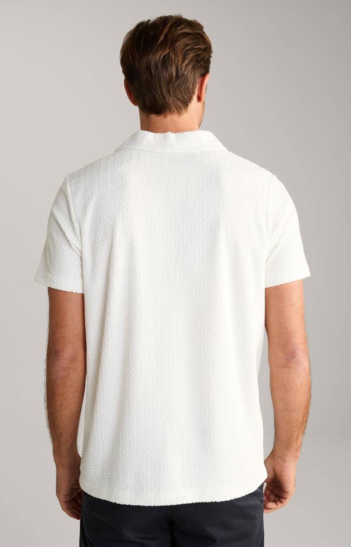 Joop Frottee-Polohemd Piero in Creme strukturiert Jubiläumsangebot