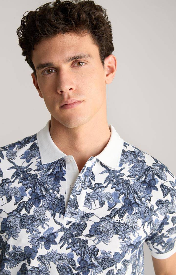 Joop Poloshirt Perez in Blau/Weiß gemustert Tägliche Deals