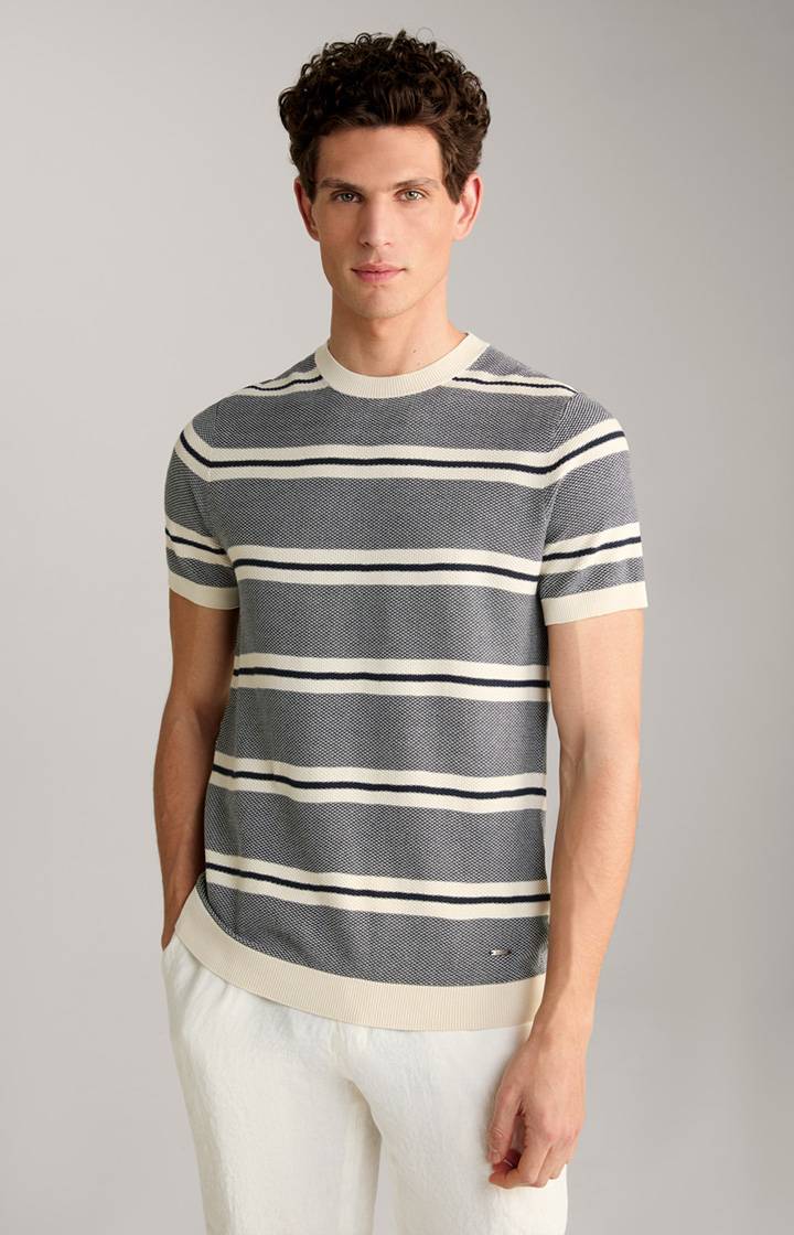 Joop Strick-Shirt Vico in Navy/Offwhite gestreift Tiefpreis