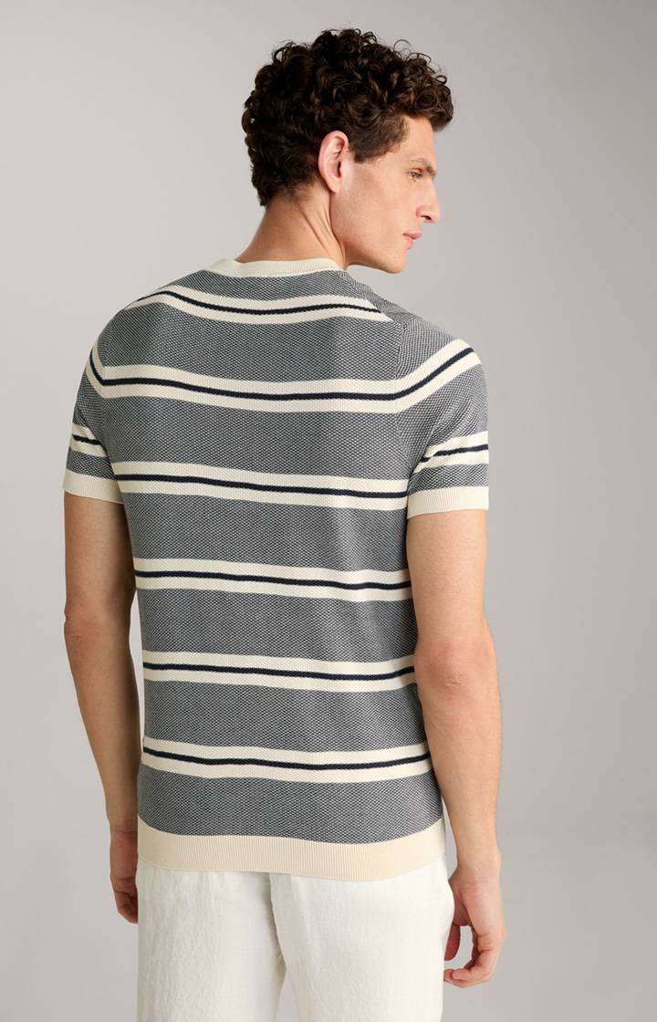 Joop Strick-Shirt Vico in Navy/Offwhite gestreift Tiefpreis