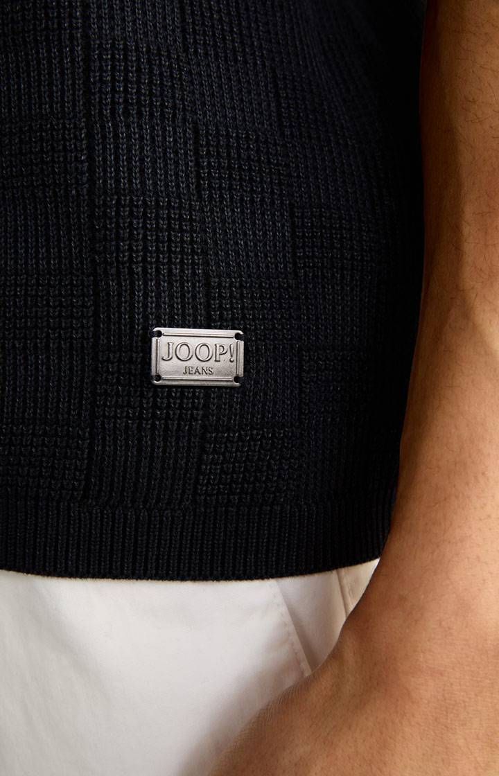 Joop Strick-Shirt Heiri in Navy Super Sparpreis