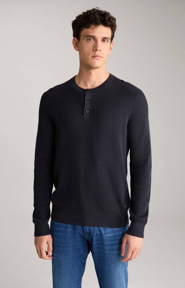 Joop Strickpullover Henley in Navy Letzte 3 Tage