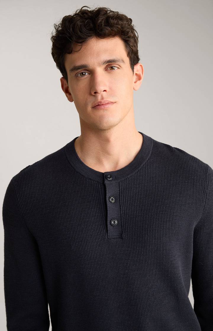 Joop Strickpullover Henley in Navy Letzte 3 Tage