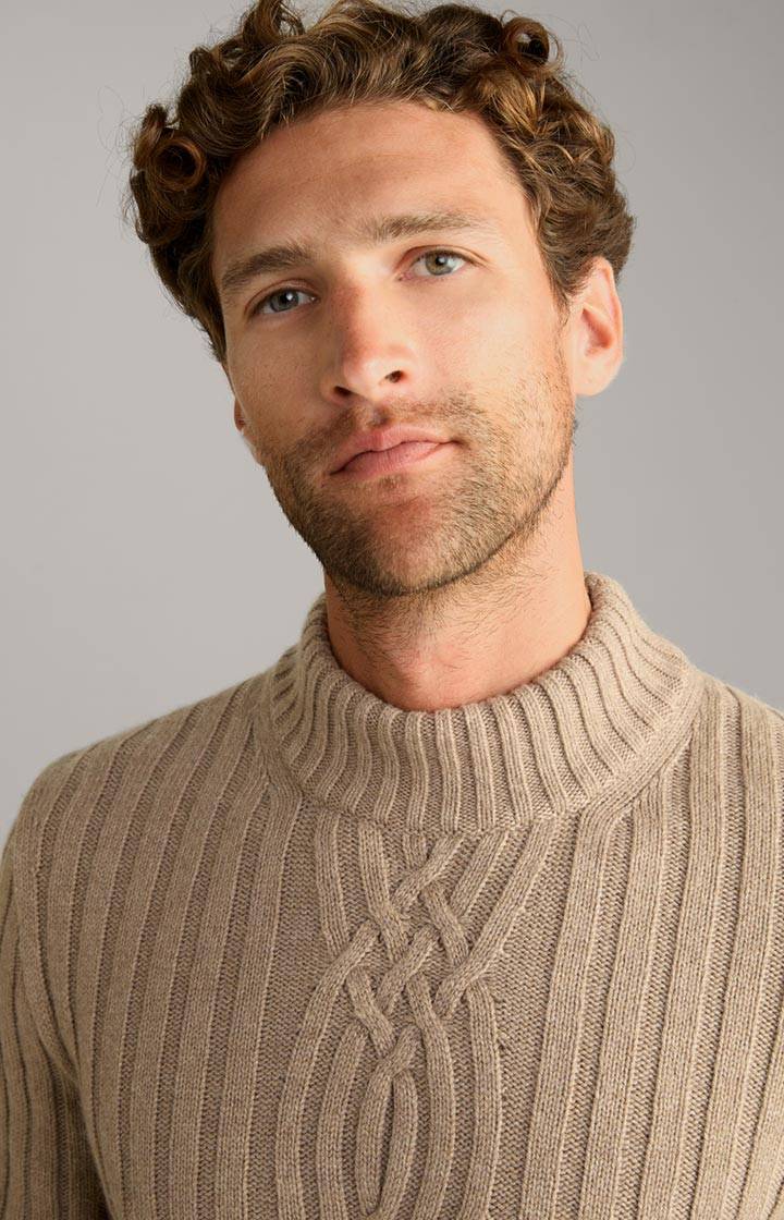 Joop Cashmere-Mix-Pullover Brianor in Hellbraun Sonderangebot der Fabrik